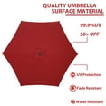 thumbnail image 4 of Autlaycil 9ft Outdoor Patio Umbrella with Base, 67 lbs Water or 95 lbs Sand Filled, Durable Ribs and Tilt for Market, Garden, Poolside - Red, 4 of 7