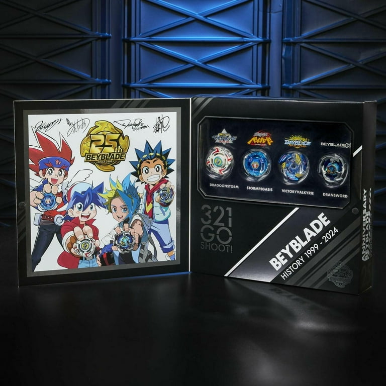 2025 Beyblade X 25th Anniversary Set with 4 Tops & 4 Launchers