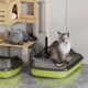 thumbnail image 1 of Arenero para Gatos Semicerrado de Lados Altos con Diseño a Prueba de Salpicaduras, Incluye Pala y Pedal Antifugas, 36,5 X 27 X 12 Cm para Gatos Grandes., 1 of 6