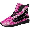 thumbnail image 5 of Aidianart Womens Breast Cancer Awareness High Top Shoes High Top Sneakers Size 15.5, 5 of 5