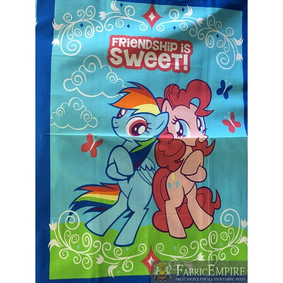 100% Cotton Pannel Fabric Prints My Little Pony Friendship Is Sweet Licensed 45" Wide Sold Per Piece