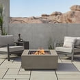 thumbnail image 2 of Real Flame Aegean 36" Square Steel Propane or Natural Gas Fire Pit Table in Mist Gray, 2 of 9