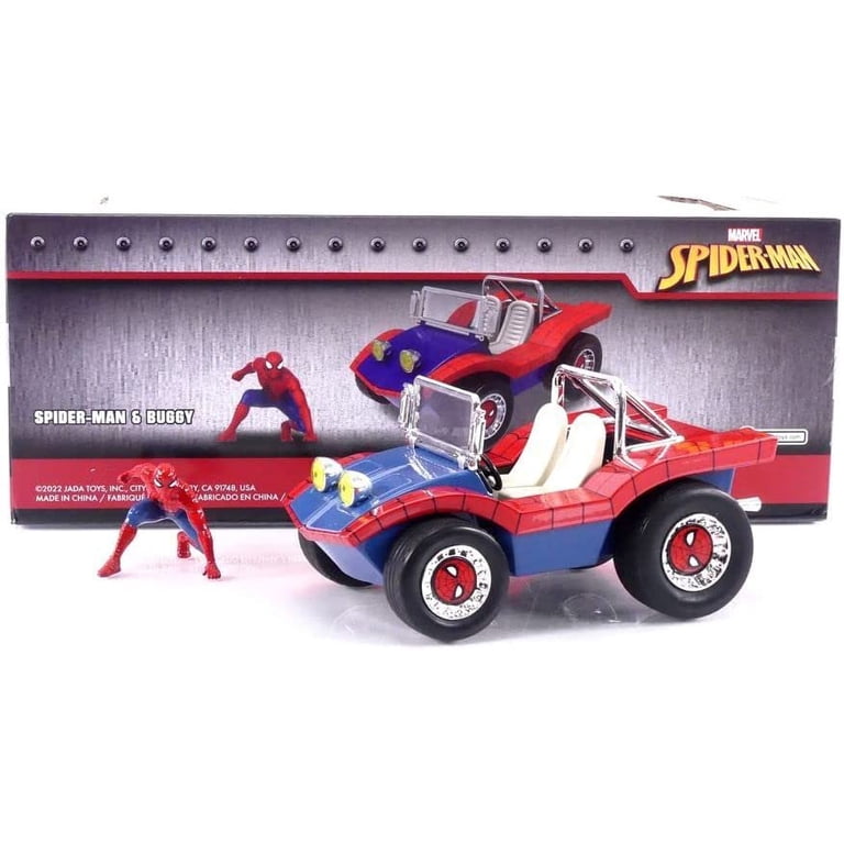 Jada Marvel Toy Spider-Man, Red & Blue Dune Buggy with Graphics, 1