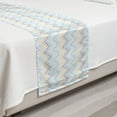 thumbnail image 2 of Wave Bed Runner, Nautical Hand Drawn Abstract Chevron Pattern Simple Stream Motif Depiction, Decorative Accent Bedding Scarf for Hotels Homes and Guestrooms, Twin, Sea Blue Multicolor, by Ambesonne, 2 of 2