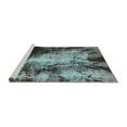 thumbnail image 2 of Ahgly Company Machine Washable Indoor Rectangle Oriental Turquoise Blue Traditional Area Rugs, 2' x 5', 2 of 4