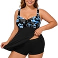 thumbnail image 3 of Women Plus Size Swim Tops Plus Size Tankini Swim Top Swimwear Casual And Adjustable Straps Purple1 XXXL, 3 of 9