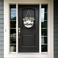 thumbnail image 2 of Welcome Sign for Front Door, Front Door Decor, Country Farmhouse Porch with Eucalyptus Buffalo Bow Beads for Home Decoration,White, 2 of 6