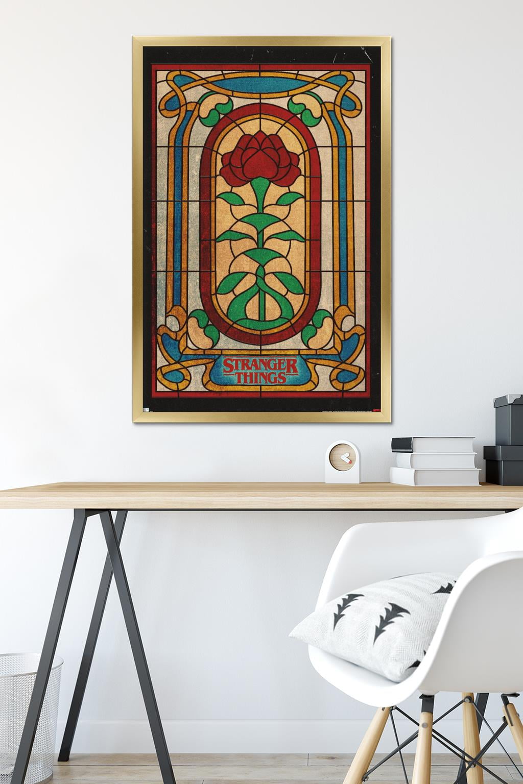 Netflix Stranger Things: Season 4 - Stained Glass Wall Poster, 22.375" x 34" Framed