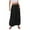Black, variant on Womens Skirt Solid Color Elastic Waist Long Skirt with Pockets Casual Loose Fit Skirt Army Green L