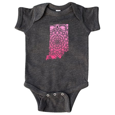 

Inktastic Indiana Silhouette Mandala Gift Baby Boy or Baby Girl Bodysuit
