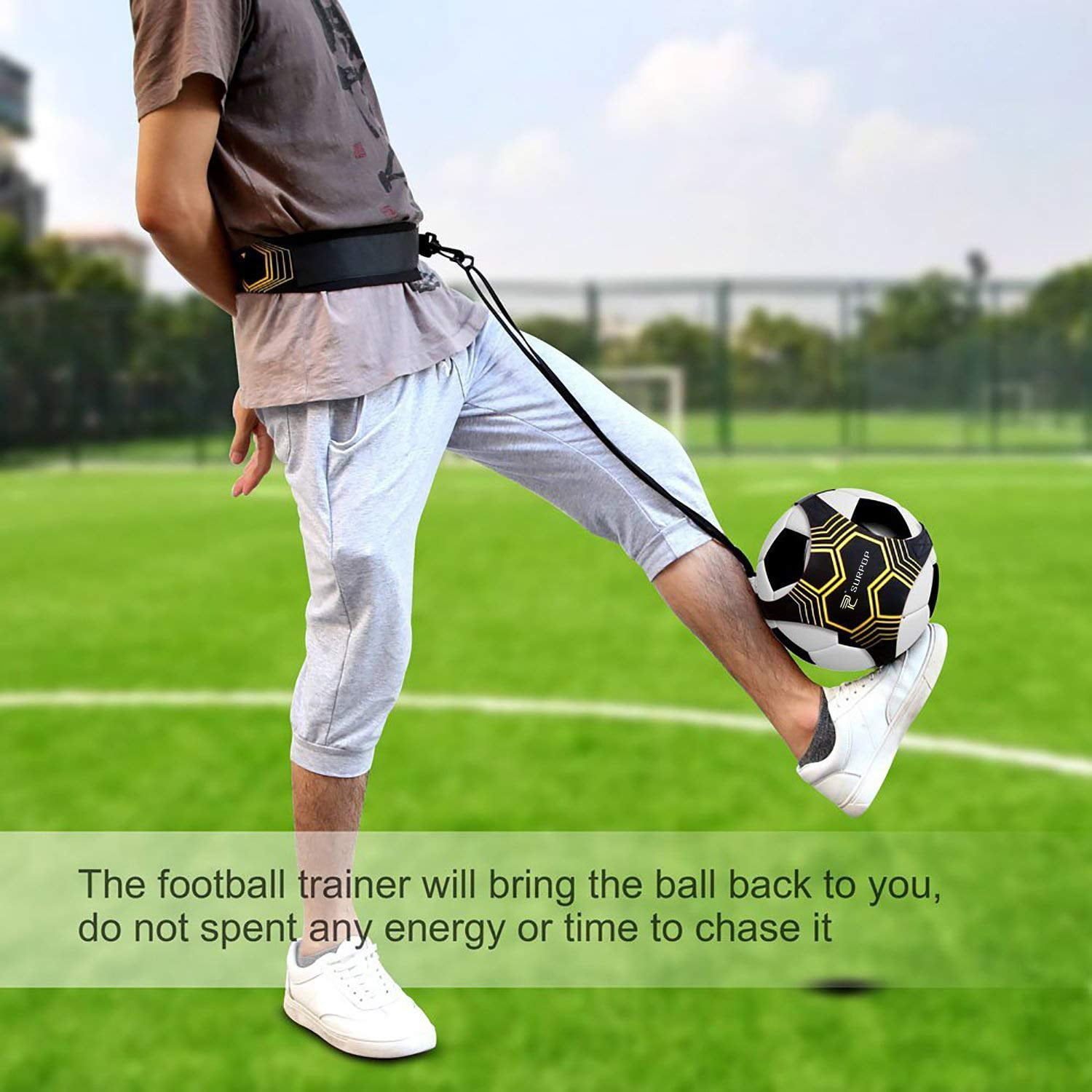 Football Trainer hand in a Pocket