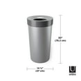 thumbnail image 2 of Umbra 16.5 gal Vento Plastic Lid Kitchen Trash Can, Grey/Nickel, 2 of 11