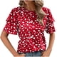 thumbnail image 1 of Camiseta de Cuello Redondo de Impresión de Verano de Manga Corta para las Mujeres, Top Casual para el Hogar Y el Uso Diario, 1 of 5