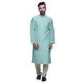thumbnail image 1 of Atasi Satin Slub Ethnic Kurta With Churidar For Mens Printed Party Wear, 1 of 1