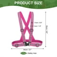thumbnail image 2 of Uxcell Reflective Safety Vest, Hi-Vis Safety Vests, Adjustable High Visibility Strips for Jogging Cycling Fuchsia, 2 of 7