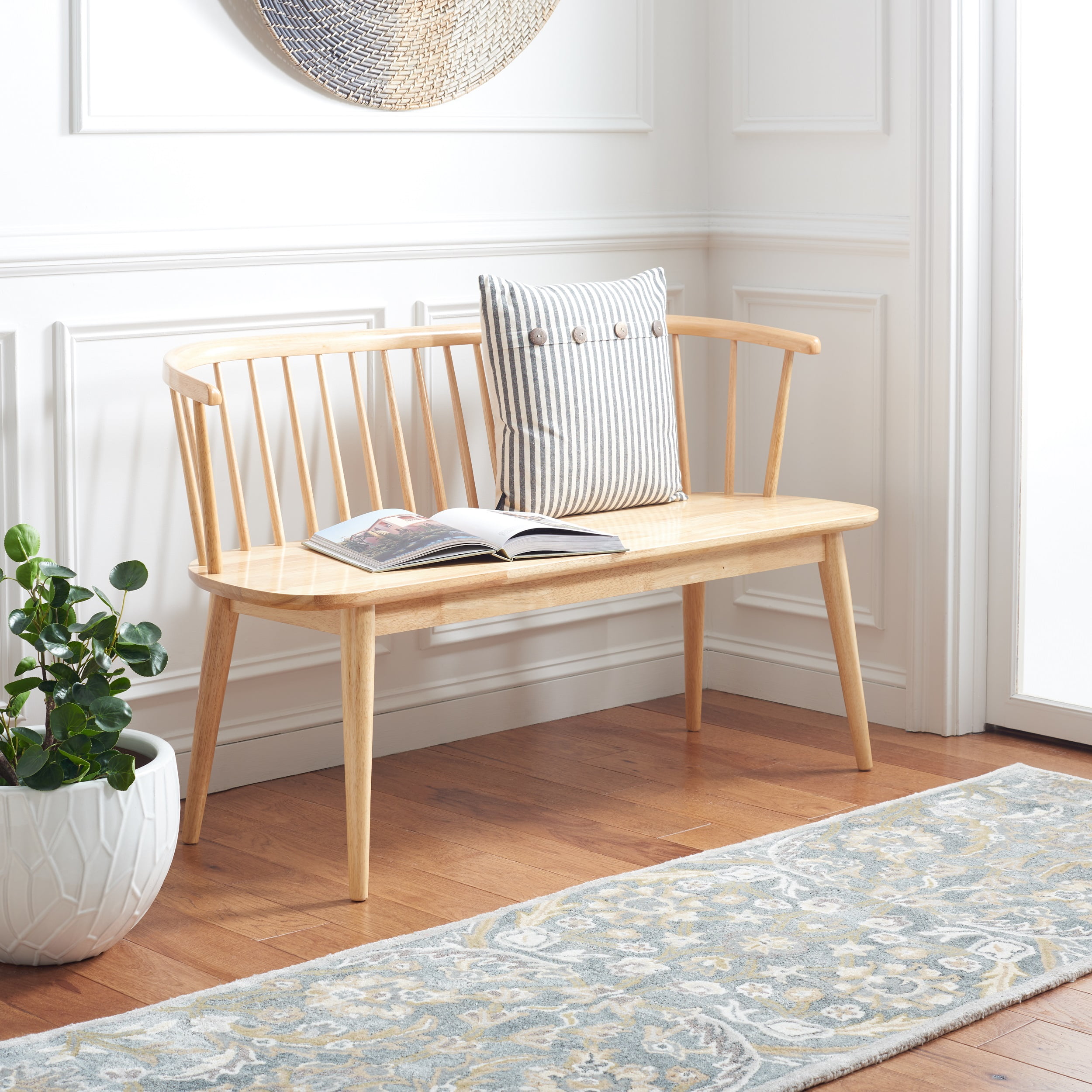 【sachi】WHITE_WOOD_BENCH Amazon.com: ANQILEE Asian Wood Bench Noodle Bench Farmhouse