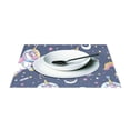 thumbnail image 3 of Unicorns Astronaut Planets 12×18 inch Placemats Heat Resistant Washable Foldable Rectangular Placemats Set Decoration Indoor Outdoor for Kitchen Dining Table 4PCs, 3 of 8
