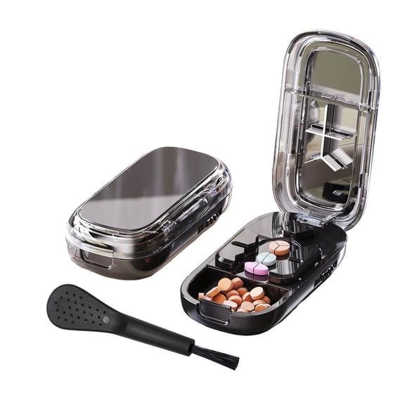 Pill Cutter Splitter for Cutting Multiple Pills, Portable Pill Cutter Splitter for Small and Tiny Pills, Adjustable Pill Splitter with Centering Device, Pill Storage Organize(1Pc/C)