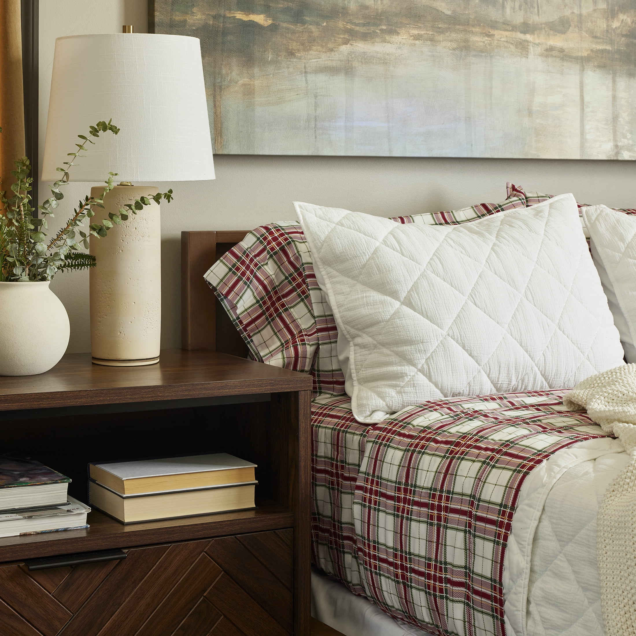 Better Homes & Gardens Diamond Gauze Quilt, White, King