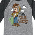 thumbnail image 3 of Toy Story - Kicking It In The Ole West  - Toddler & Youth Raglan Graphic T-Shirt, 3 of 4
