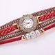 thumbnail image 3 of Sfonq Summer Clearance Womens Watches Women Watches Fashion Vintage Weave Wrap Quartz Wrist Watch Bracelet For Ladies Mothers Day Gift for Grilfriend,Red Buy 2 Save 10%, 3 of 4