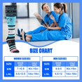 thumbnail image 2 of 4 Pairs Copper Compression Socks for Women & Men Circulation 15-20 mmhg - Better Blood Flow, Swelling, Best Support for Medical, Running, Nursing, 2 of 6