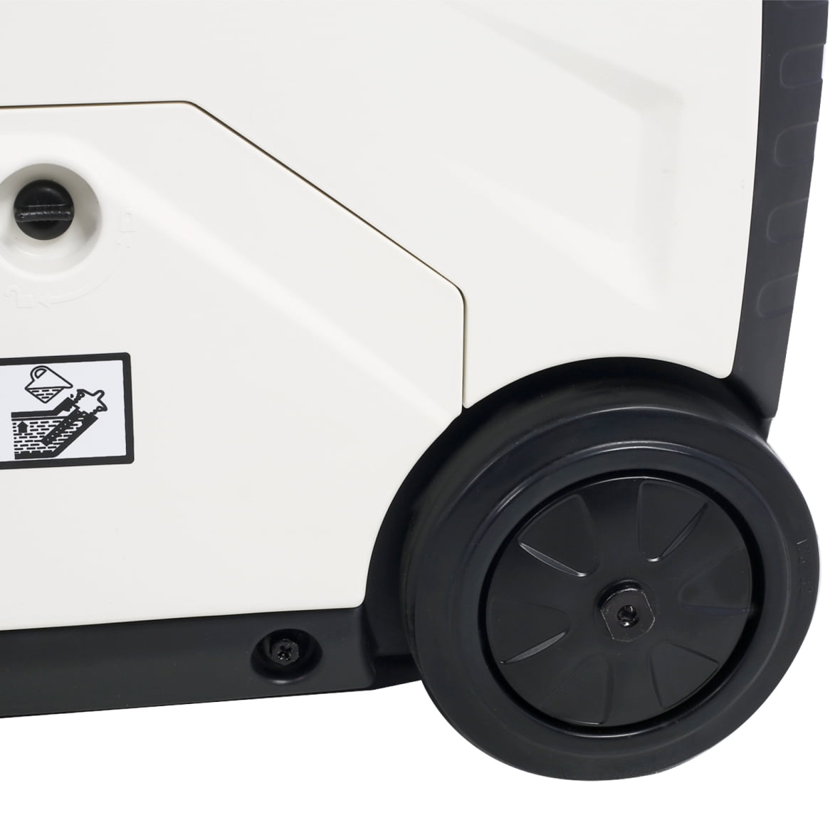 Super Quiet Inverter Generator for Home Use, 4500w Portable Generator Electric with Foldable Handle & Wheel, 2.3 Gallon Oil, Fuel Tank, Gray