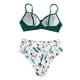 thumbnail image 5 of MKLEKYY Trajes De Baño Mujer Women High Waisted Bikini Sexy Push Up Two Piece Swimsuits Vintage Swimsuit Two Piece Retro Ruched High Waist Print Bikini Set 2770, 5 of 6
