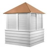 Good Directions Dover Vinyl Shiplap Cupola with Copper Roof - 84" Sq x 106"H