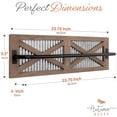thumbnail image 5 of Autumn Alley Wooden Barn Door Farmhouse Towel Rack with Galvanized Metal - Farmhouse Bathroom Decor, 5 of 7