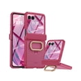 thumbnail image 1 of Oupeigar para Motorola Razr 2026/2025/2024 Funda con Soporte de Anillo, Protector de Pantalla Todo Incluido a Prueba de Golpes con Carga Inalámbrica Funda para Teléfono - Rojo Rosa, 1 of 10