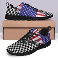thumbnail image 4 of American Flag Black White Semaphore Running Shoes Sneakers Mesh Black Size 3.5, 4 of 5