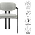 thumbnail image 4 of Side Dining Chair, Gray, Fabric, Metal, Bar Pub Cafe Bistro Dining Kitchen Hospitality Restaurant, Modern Contemporary, HB37858, 4 of 10