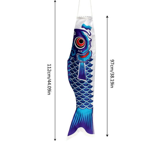 Kieccall Manche à Vent Drapeau de Poisson Cerf-Volant, Décoration Suspendue Extérieure pour Maison Jardin et Patio