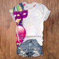 thumbnail image 2 of PMUYBHF T-Shirt Décontracté Mode Femme Col Rond Manches Courtes Imprimé Couleur 9950 TG, 2 of 4