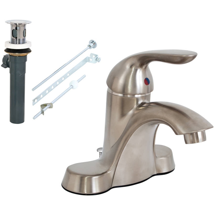 EZFLO 10373 Single Lever Bathroom Faucet, Brushed Nickel