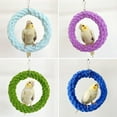thumbnail image 4 of Bird Swing Toy Durable Cotton Rope Chewing Toy Relieves Boredom Cage Hanging Toy for Parrots Cockatiels-Sky Blue, 4 of 8