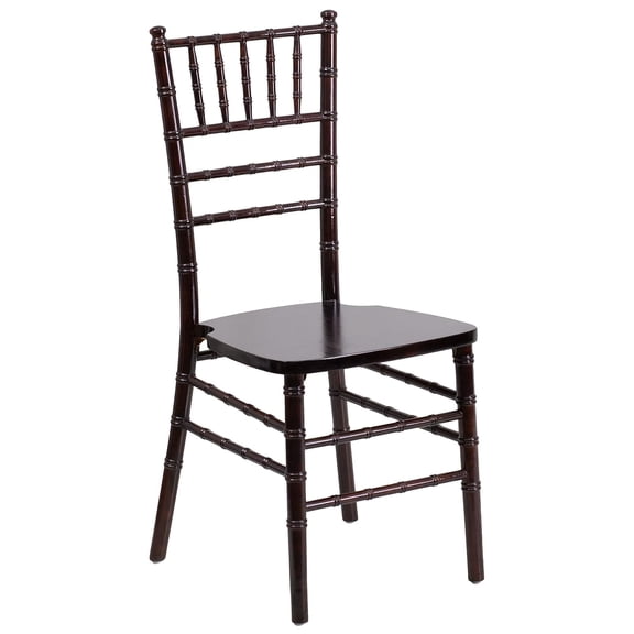 Bowery Hill 17.75" Modern Wood Chiavari Dining Chair in Walnut