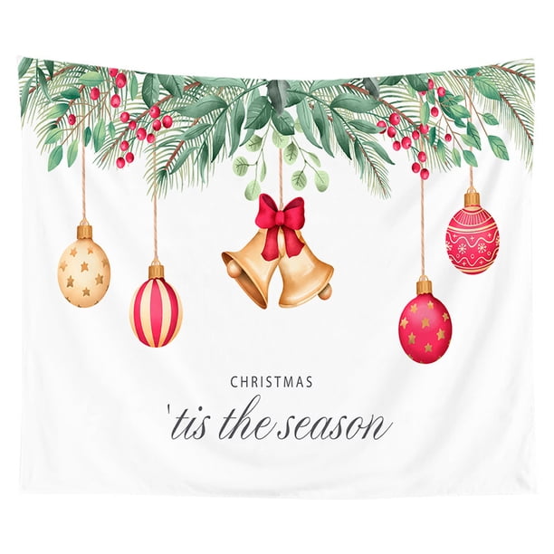 Tapiz de pared de Navidad Decoración colgante de pared Muñeco de nieve Papá Noel Árbol de Navidad Elemento Impresión digital Tapiz Ropa de cama Tapiz Dormitorio Sala de estar Estilo BANYUO Electrónica