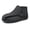 Black, variant on Mens Extra Wide Width Ankle Boots Adjustable Hook and Loop Closure Warm Faux Fleece Lined Non-Slip Rubber Sole Indoor Outdoor Comfort Shoes