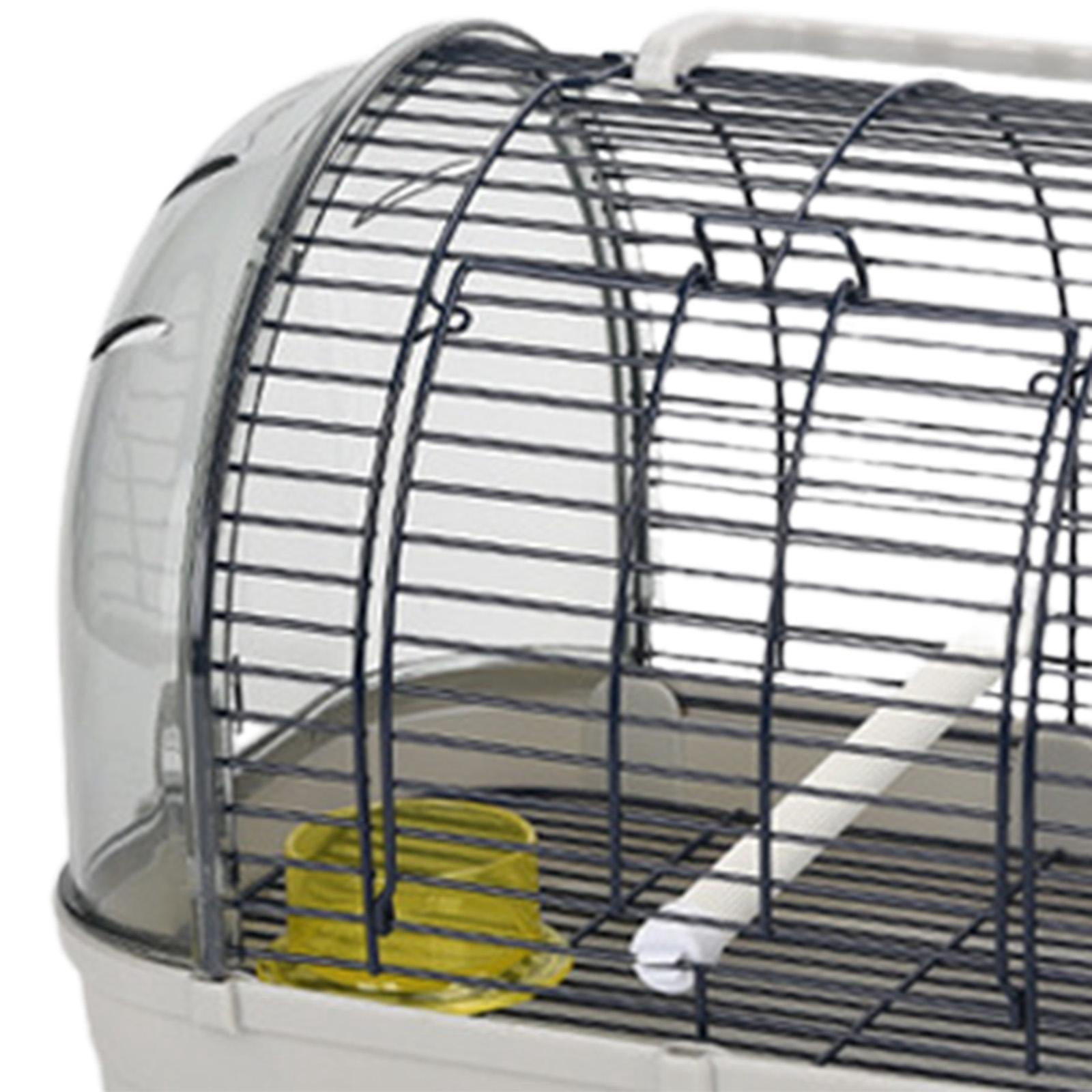 Bvdfgk Bird Travel Cage Pet Cage Easy to Clean Small Visible Window Portable Breathable Gray
