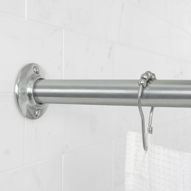 Mainstays Permanent Straight Shower, Fixed Shower Curtain Rod
