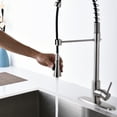 thumbnail image 2 of Brushed Nickel Single Handle Commercial Modern Spring High Arc Kitchen Faucet Water Filter System Bends as You Want, 2 of 6