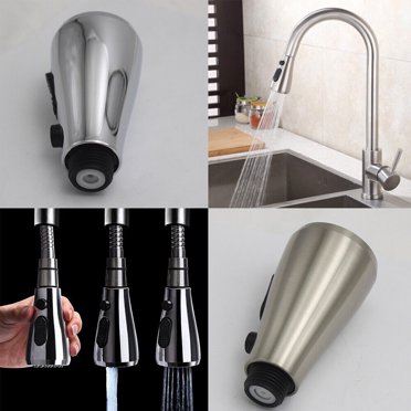 Hibbent 3-Mode Pull Down Kitchen Faucet Spray Head – Replacement With 15 Adapters (ABS)