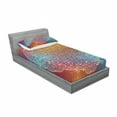 thumbnail image 3 of Abstract Bedding Set with Sheet & Covers, Highly Detailed Floral Oriental Pattern on Geometric Colorful Background Artwork, Printed Bedroom Decor 2 Shams, 4 Sizes, Multicolor, by Ambesonne, 3 of 3