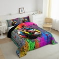 thumbnail image 2 of jejeloiu Boy Football Game Bedding Comforter Set,Soceer Sports Theme Twin Comforter Sets,Rainbow Splashing Ink Bedding Set For Girls Boys,Breathable Home Decor Reversible,2-Piece, 2 of 8