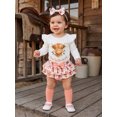 thumbnail image 5 of Cjfdfy Newborn Baby Girl Western Cowgirl Fall Outfit New To The Herd Highland Cow Print Long Sleeve Romper With Skort Headband Stockings Infant Farm Fall Winter Clothes Set, 5 of 9