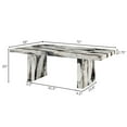 thumbnail image 2 of Roundhill Furniture Cavira Modern Faux Marble Dining Table with Double Pedestal Base, 2 of 9