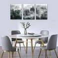 thumbnail image 6 of 3 Pieces Wall Decor Living Room Canvas Wall Art For Bedroom Office Decoration Foggy Forest Trees Scenery Wall Painting Landscape Wall Pictures Prints Artworks Ready To Hang Room Home Decor, 6 of 6