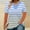 B23 Sky Blue women tops clearance under $5, variant on Women Tops under $5! Cagogo Womens Plus Size V Neck T Shirts Floral Striped Summer Short Sleeve Sexy Tops T-Shirts Tunic Casual Loose Fit Soft Basic Tees L-5XL